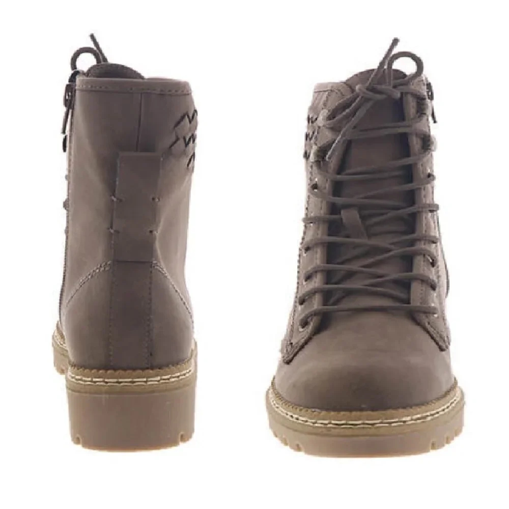 Women's Combat Boots, XOXO Pascal, Brown, Size 7M